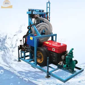 Dizel el traktör monte su kuyu sondaj donanımları hidrolik içme suyu kuyu sondaj su delikli sondaj kulesi makinesi