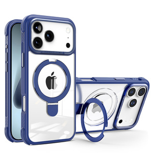 Funda de teléfono con soporte de anillo magnético a prueba de golpes transparente para <span class=keywords><strong>iPhone</strong></span> 17 Pro Max - Product Image 6