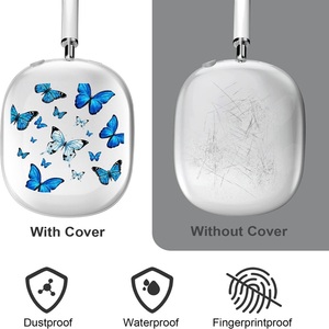 Étuis de protection personnalisés en vrac pour écouteurs Apple AirPods Max, motif de dessin animé, fleurs, cristal, housse de protection - Product Image 2
