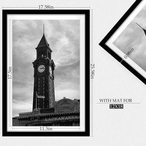Wiscet 12x18 BLACK Eco-friendly UV Wood Wall <strong>Gallery</strong> Photo <strong>Frames</strong> <strong>Set</strong> 20x30 Poster <strong>Frame</strong> Mat 18x24 Picture Display Style - Product Image 3