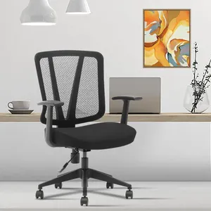 Chaise de bureau ergonomique pivotante réglable haut de gamme échantillon <span class=keywords><strong>gratuit</strong></span> conception de travail moderne chaise de direction en mousse à mémoire de forme tissu en Nylon métallique - Product Image 1
