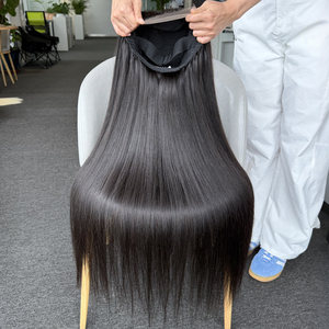 Straight HD Lace Front Closure Wigs 100% Unprocessed Raw Virgin Human Hair Wigs Glueless Wigs Natural Color Factory - Product Image 2