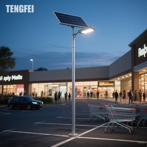 Lampadaire solaire LED en alliage d'aluminium étanche IP65 avec batterie pour éclairage routier extérieur – Meilleures ventes - Product Image 1
