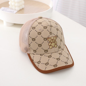 2024 New Kids Hut Bär Print Mädchen Jungen Peaked Cap Outdoor Casual Jungen Hut Mode Kinder Baseball Hut 3-10Y - Product Image 5
