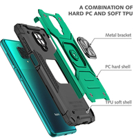 Coque de téléphone pour Xiaomi, étui arrière avec anneau en métal, housse antichoc, pour Note 9pro, Xiaomi Note 9S