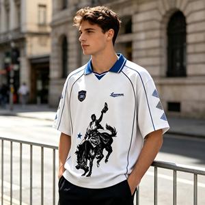 Camiseta de Fútbol con Cuello Polo, Diseño Personalizado ODM, Bordado, Insignia, Pedrería, Impresión, Transpirable, Venta al Por Mayor para Equipos - Product Image 2