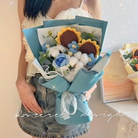 2026 Hadiah Hari Wanita/ Wisuda Buatan Tangan untuk Pacar, Teman, Ulang Tahun, Hari Valentine, Buket Mawar Rajut Wol