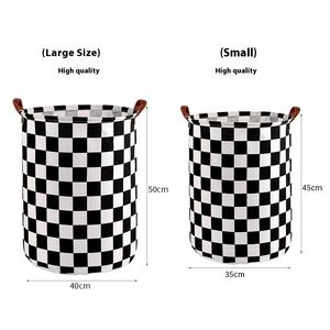 Cesta de <span class=keywords><strong>ropa</strong></span> <span class=keywords><strong>sucia</strong></span> de lino y algodón de tela plegable transfronteriza, cesta de almacenamiento <span class=keywords><strong>para</strong></span> dormitorio de niños, asa de cuero <span class=keywords><strong>para</strong></span> lavandería <span class=keywords><strong>infantil</strong></span> - Product Image 6