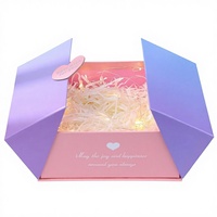 Boîte cadeau rigide de luxe en carton ondulé, estampage de logo doré, revêtement UV, réutilisable, écologique, pour cadre photo et bijoux