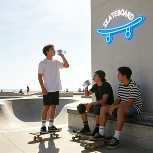 Letrero de Neón Personalizado Neonawall OEM ODM, Letrero de Neón con Diseño de Skateboard, Estilo Moderno para <span class=keywords><strong>Amantes</strong></span> del Skate, Tienda de Ropa Urbana, Decoración de Cultura Urbana - Product Image 5