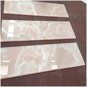 Carreaux de sol et de mur en marbre rose onyx poli 24''x12'' pour villas de luxe et hôtels grandioses, designs d'intérieur - Product Image 5