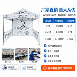 <b>Big</b> S Trade Show <b>Tent</b> Folding Outdoor Exhibition Promotional Sunshade Rainproof Customizable Iron Pipe Structure - Product Image 2