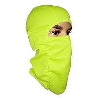 Masque facial unisexe Y2K en polyester noir extensible respirant et imperméable, avec un trou, pour moto