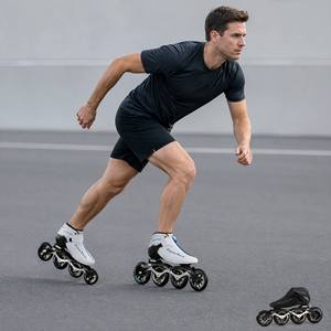<span class=keywords><strong>Patins</strong></span> <span class=keywords><strong>à</strong></span> <span class=keywords><strong>roulettes</strong></span> <span class=keywords><strong>de</strong></span> vitesse professionnels pour enfants et adultes, unisexes, en fibre <span class=keywords><strong>de</strong></span> carbone, <span class=keywords><strong>à</strong></span> grandes roues, avec tige en microfibre et semelle extérieure en caoutchouc - Product Image 2