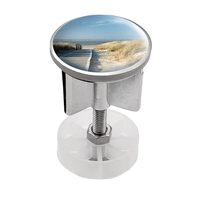 Tapón de fregadero de baño más vendido moderno cromado tapón de fregadero de tocador de baño moderno enchufe de patrón