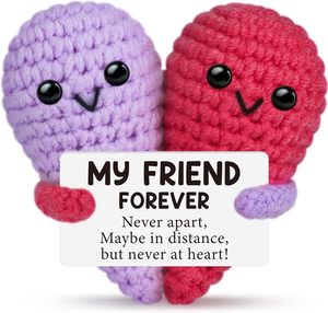 Peluche Mxl en forme de pain grillé, faite main au crochet, avec flamme amusante et carte de message, pour décoration de bureau - Product Image 6