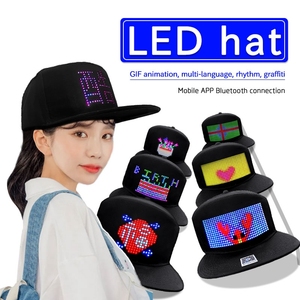 หมวกเบสบอล LED แบบ Snapback พร้อมหน้าจอแสดงผลที่ปรับแต่งได้ผ่านแอพ แสดงข้อความเรืองแสง ปรับขนาดได้ เหมาะสำหรับงานปาร์ตี้และสไตล์สตรีทแฟชั่น - Product Image 5