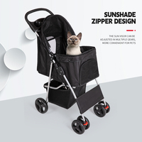 Poussette à 4 roues pour animaux de compagnie Vente à chaud Chariot séparé pour animaux de compagnie Facile à plier Grand landau transfrontalier pour chien