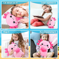 Peluche Axolotl rose kawaii 8050, jouet en peluche salamandre, peluche tenant un cœur pour enfant, poupée douce à câliner, peluche Axolotl