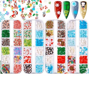 Paso Sico <span class=keywords><strong>2022</strong></span> Nouvel An Festival De Noël Fournitures De <span class=keywords><strong>Manucure</strong></span> En Argile Polymère Mixte Nail Art Conception 3D pour La Décoration Des Ongles Conception 3D - Product Image 1
