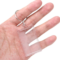 Llaveros de acrílico transparentes en blanco para fotos, de doble cara, impermeables, reutilizables, venta al por mayor directa de fábrica