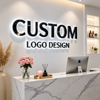 Letras Retroiluminadas de Acero Inoxidable con Iluminación LED, Texto/Logotipo Personalizable, Impermeables IP44/IP65 para Tiendas, Bodas y Decoración de Automóviles