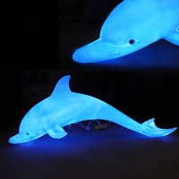 Sculptures en résine de taille de vie, sculptures d'animaux marins de requin, accessoire de restaurant, d'usine