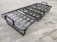 Lit d'appoint pliable avec matelas confortable, lit pliant portable à roulettes, lit pliant en métal pour la maison et lit d'appoint d'hôtel