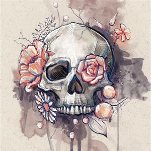Peinture <span class=keywords><strong>de</strong></span> diamant 5d à motif <span class=keywords><strong>de</strong></span> crâne <span class=keywords><strong>de</strong></span> fleurs, perceuse complète, Kit <span class=keywords><strong>de</strong></span> broderie pour Art mural, cadeau fait à la main, décor <span class=keywords><strong>de</strong></span> maison - Product Image 1