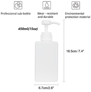 ขวดพลาสติก HDPE ทรงเหลี่ยม ขนาด 500/1000 มล. สำหรับแชมพูและน้ำยาซักผ้า แบบเติมได้ พร้อมพิมพ์สกรีน - Product Image 4