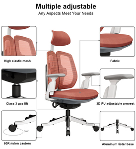 Hiện Đại Có Thể Điều Chỉnh Xoay Ghế Văn Phòng Với Cao Trở Lại Thắt Lưng Hỗ Trợ Ergonomic Lưới Vải Đồ Nội Thất Máy Tính - Product Image 4