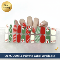 Pegatinas y Tiras Decorativas para Uñas en Gel 3D sin UV para Navidad, Año Nuevo y Otoño, con Aplicación DIY y Tiras Personalizables