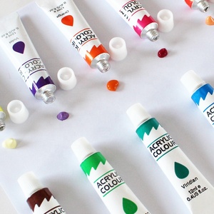 Pintura acrílica para estudiantes, juego de 24 colores de alta calidad, No tóxico, 12ml - Product Image 3