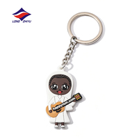 Longzhiyu, fabricant OEM depuis 20 ans, porte-clés en PVC personnalisés avec logo, porte-clés mignons en forme d'animaux de dessin animé, porte-clés IP, porte-clés 2D personnalisés
