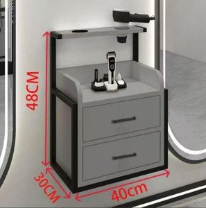 Mueble para herramientas de barbería, banco de trabajo específico para salón de belleza, estante de almacenamiento multifuncional, versión de pared. - Product Image 6