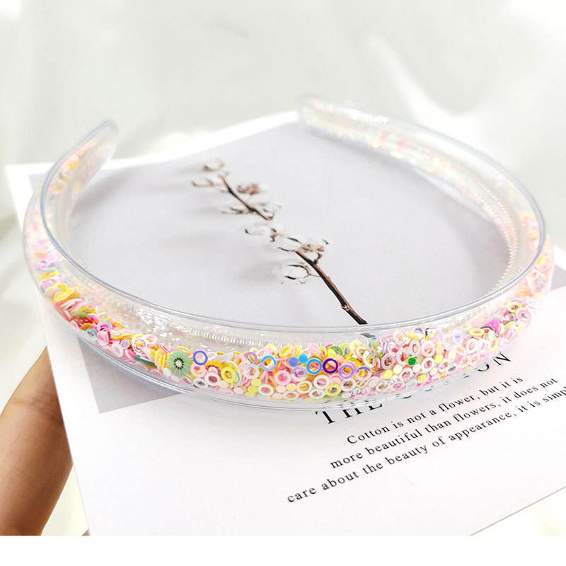 New Style Children's Transparent PVC Sequined Headband Factory Direct Sales Children's Hair Accessories