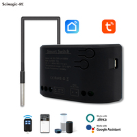 Commutateur Tuya avec capteur de température 1 canal Module Wifi Thermostat intelligent surveillance des données Compatible Alexa Google Home