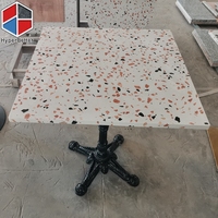 15 ans d'usine directement spécialisée dans le dessus de table de restaurant de couleur d'aspect de marbre artificiel