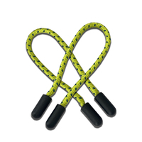 Cordon du fabricant pour la tête de la fermeture à glissière du vêtement Corde de traction en nylon vert en plastique noir Rectangle de corde de traction en nylon vert rectangle