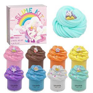 8-Color Butter Slime <b>Set</b> 50ml Slime Kit Cross-Border Foaming Glue Ramen Slime Puff Slime Non-Stick Hands Ages 7-14 Color Box - Product Image 5