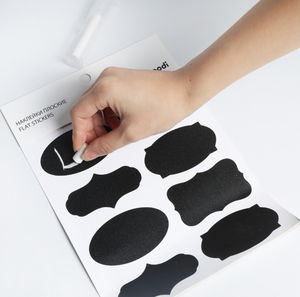 Etiqueta de despensa impermeable, <span class=keywords><strong>tablero</strong></span> negro, <span class=keywords><strong>vinilo</strong></span> brillante, Color, pegatina adhesiva para pizarra, rollo de pegatina de pizarra de borrado en seco - Product Image 6