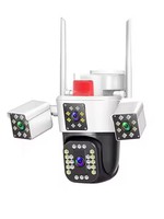 Nouveau IPC360HOME 6MP HD 3 lentilles IP66 caméra extérieure WIFI sans fil 3 écrans moniteur P2p caméra de sécurité à domicile intelligente caméra IP PTZ