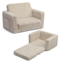 Canapé sensoriel vibrant pour tout-petits, fauteuil convertible pour enfants, chaise-lit en peluche Sherpa, chaise longue douce et moderne pour la chambre d'enfant, sûr, non toxique, lavable
