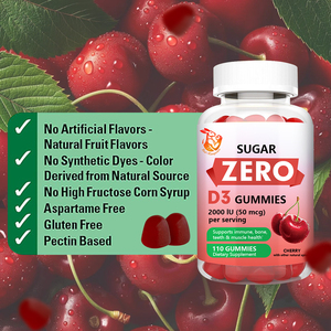 Commande en gros disponible : Gummies de vitamine D3 pour adultes pour le soutien quotidien des os et du système immunitaire – Complément nutritionnel sportif - Product Image 6