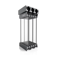 Porte coulissante ultra-étroite en alliage d'aluminium, cadre fin de 16 mm, fonctionnement synchronisé multi-panneaux, cloison intérieure moderne pour villa