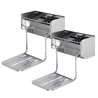 Friteuse à huile professionnelle RAF en acier inoxydable à double panier 5,5+5,5L, friteuse électrique pour poulet frit