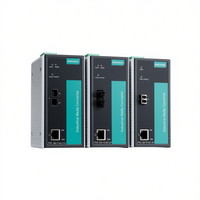 Convertidor de Medios Industrial Moxa PTC-101-S-LC-LV, Equipo Ethernet a Fibra Óptica con Puerto RJ45, DC 5V, LAN Cableado, Taiwán