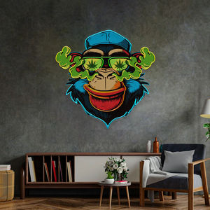 Enseigne néon LED personnalisée avec design singe flamboyant, impression UV sur acrylique, décoration pop art pour la maison et le bureau - Product Image 5