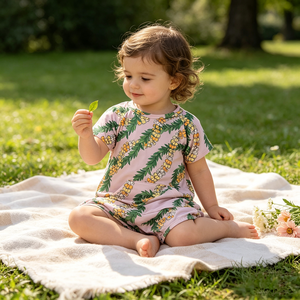 Estampados Personalizados, 95% Algodón, Estilo Europeo y Americano, Suéter con Bolsillos para Niñas, Mono de Manga Corta, Estampado Leo 230g, Otoño, Bebé - Product Image 3
