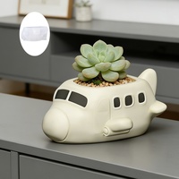 Moule en silicone Avion 'Early Riser' GJHP 197 pour projets DIY en plâtre, coupelles à bougies, pots de fleurs, coupelles de rangement, ornements et moulages décoratifs